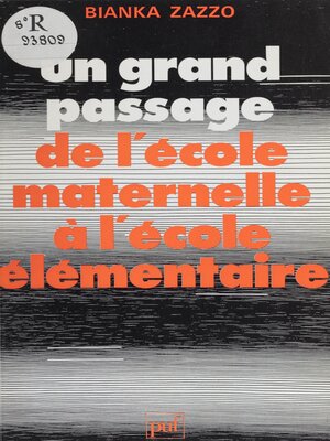 cover image of De l'école maternelle à l'école élémentaire